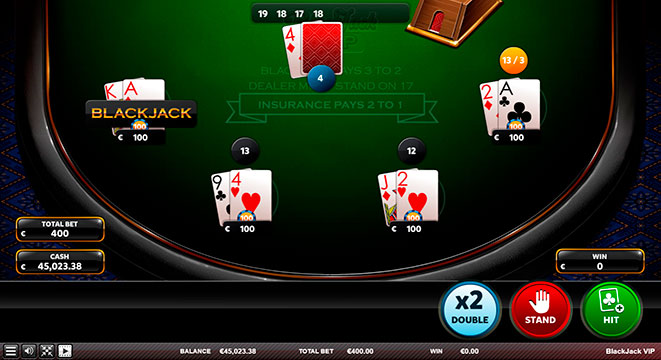In the event of BlackJack, the winnings are 3 to 2