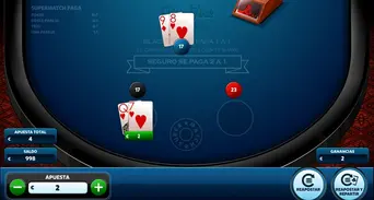 El croupier sigue pidiendo carta al llegar a los 17 puntos