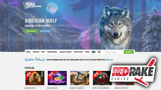 Las slots de Red Rake ya están disponibles en Multilotto