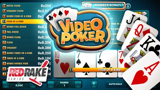 New launch at Red Rake Gaming with its eagerly awaited Video Poker game