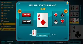 Minijuego (Doble o Nada), donde podrás multiplicar tus ganancias