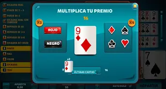 Minijuego (Doble o Nada), donde podrás multiplicar tus ganancias