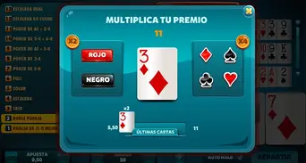 Minijuego (Doble o Nada), donde podrás multiplicar tus ganancias