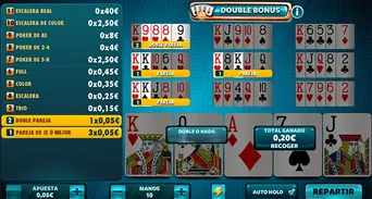 Cualquier jugada igual o superior a una pareja de Js tendrá premio