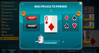 Minijuego (Doble o Nada), donde podrás multiplicar tus ganancias