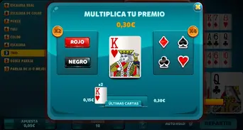 Minijuego (Doble o Nada), donde podrás multiplicar tus ganancias