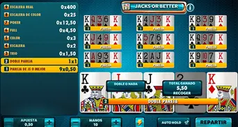 Cualquier jugada igual o superior a una pareja de Js tendrá premio