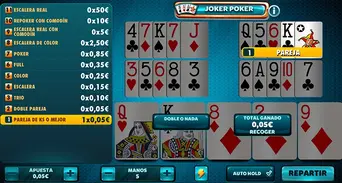 Cualquier jugada igual o superior a una pareja de Ks tendrá premio