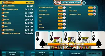 Obtén la jugada soñada, la escalera real